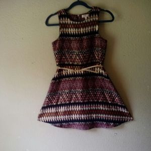 GB Girls Burgundy, Gold, And Black Dress